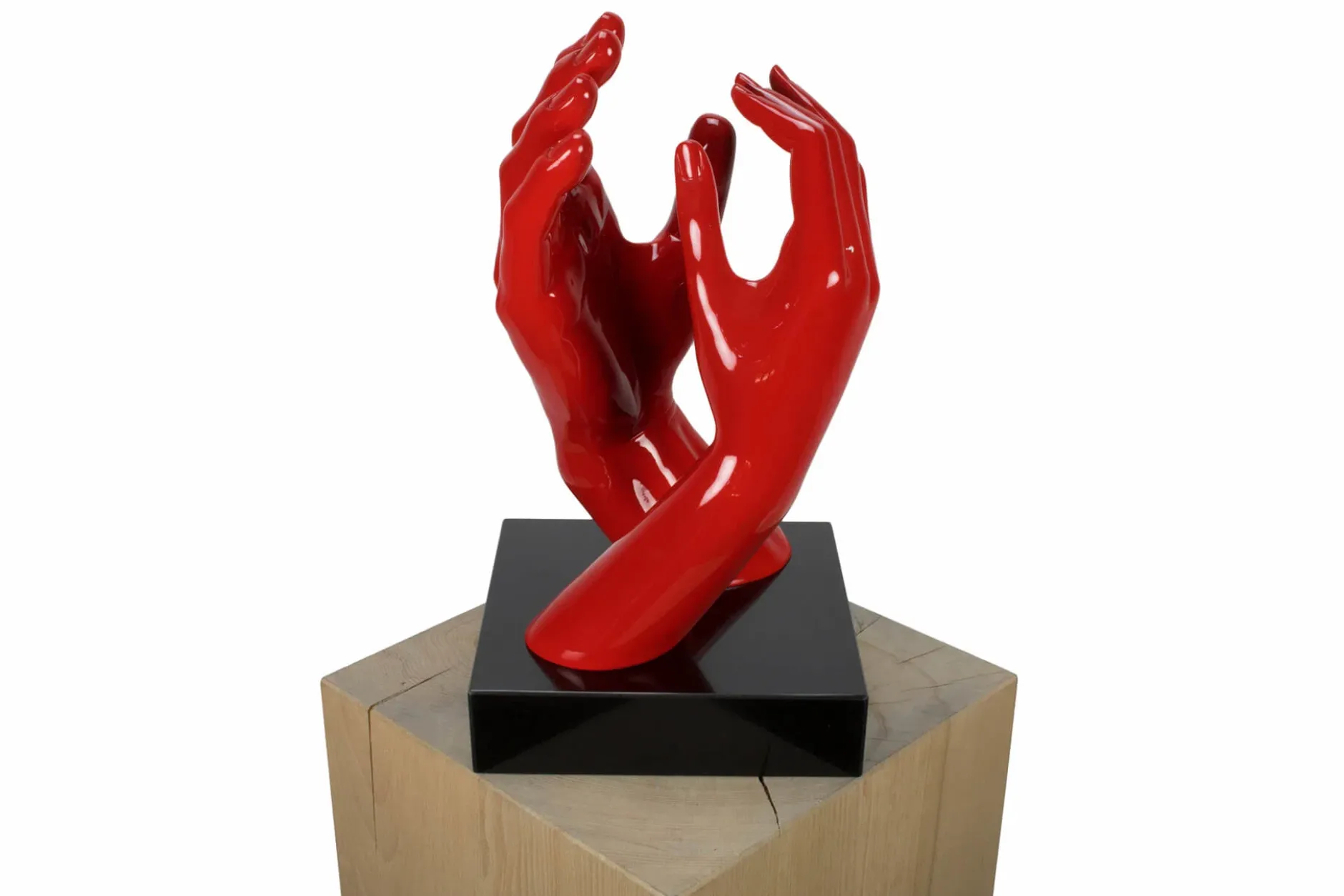 Kunststein Skulptur 'I'm there for you' 21x41x21cm