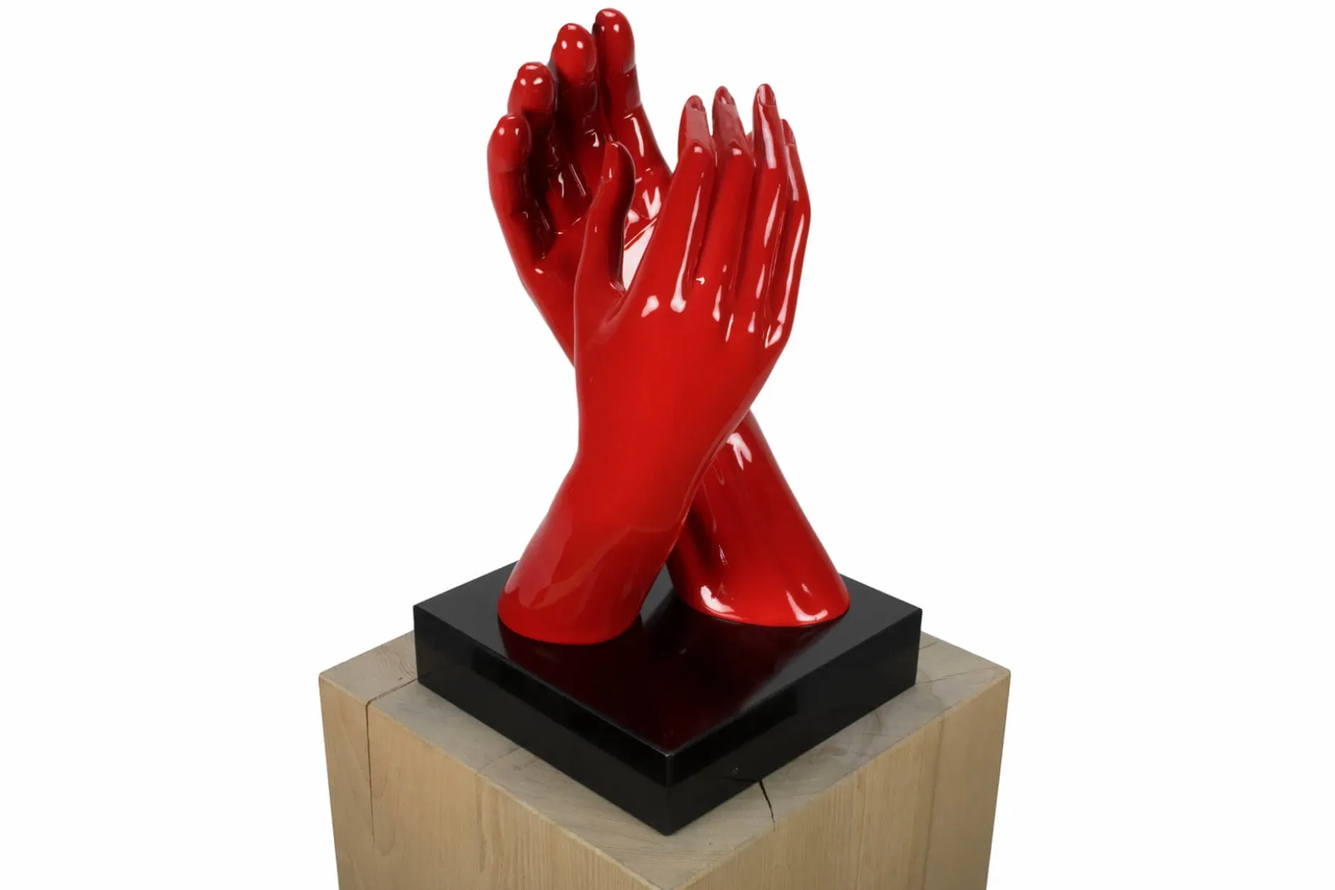 Kunststein Skulptur 'I'm there for you' 21x41x21cm