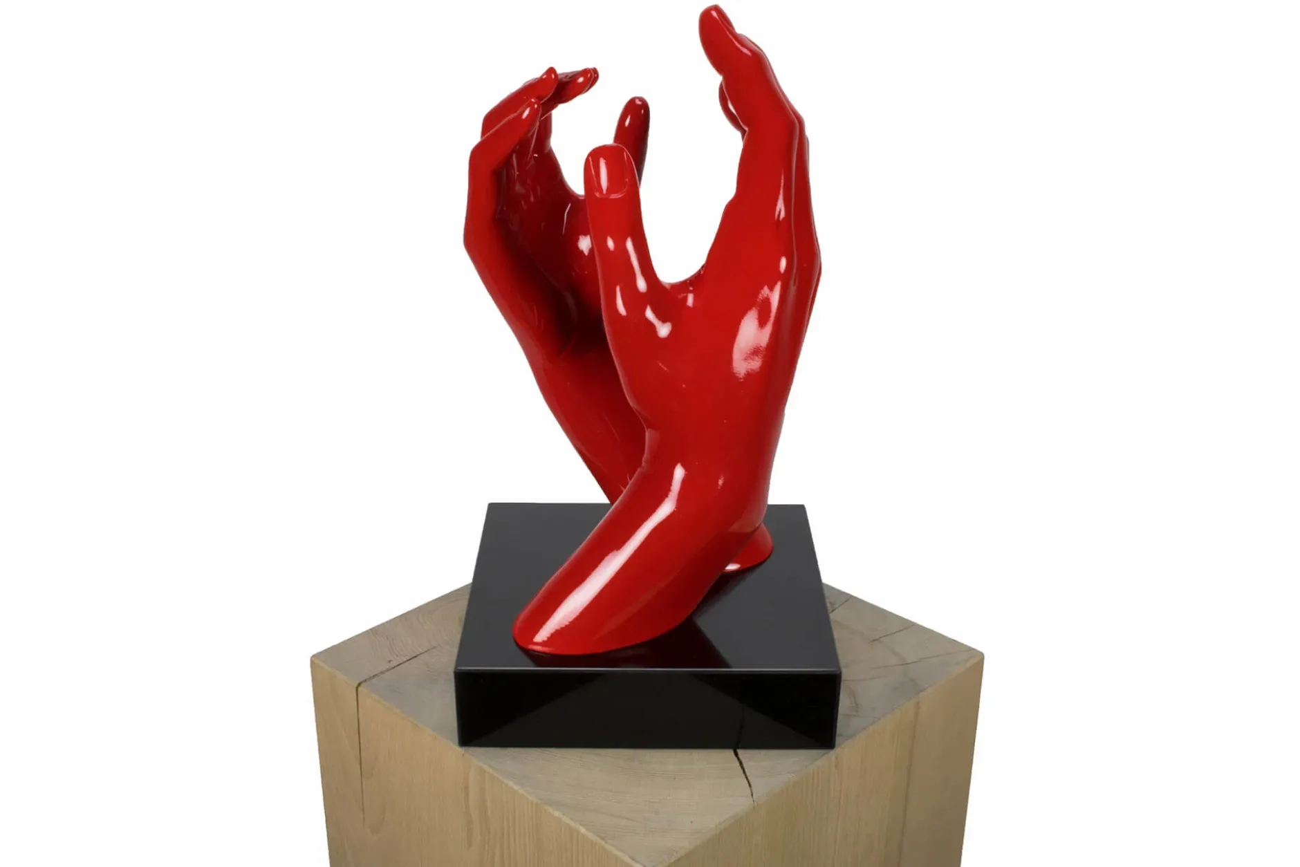 Kunststein Skulptur 'I'm there for you' 21x41x21cm