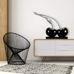 Kunststein Skulptur 'In Schwarz getaucht' 70x72x31cm