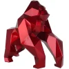Kunststein Skulptur 'Kraft des Gorillas' 49x44x24cm