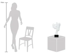 Kunststein Skulptur 'Kuss der Unschuld' 27x50x14cm