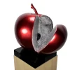 Kunststein Skulptur 'Lush Red' 51x54x40cm