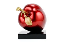 Kunststein Skulptur 'Magischer Apfel' 18x16x13cm