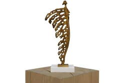 Kunststein Skulptur 'Militant Feather' 13x39x9cm