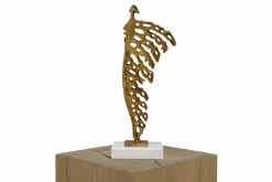 Kunststein Skulptur 'Militant Feather' 13x39x9cm
