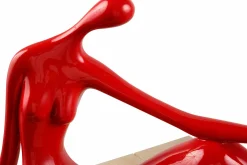 Kunststein Skulptur 'Neckische Maid' 36x22x10cm