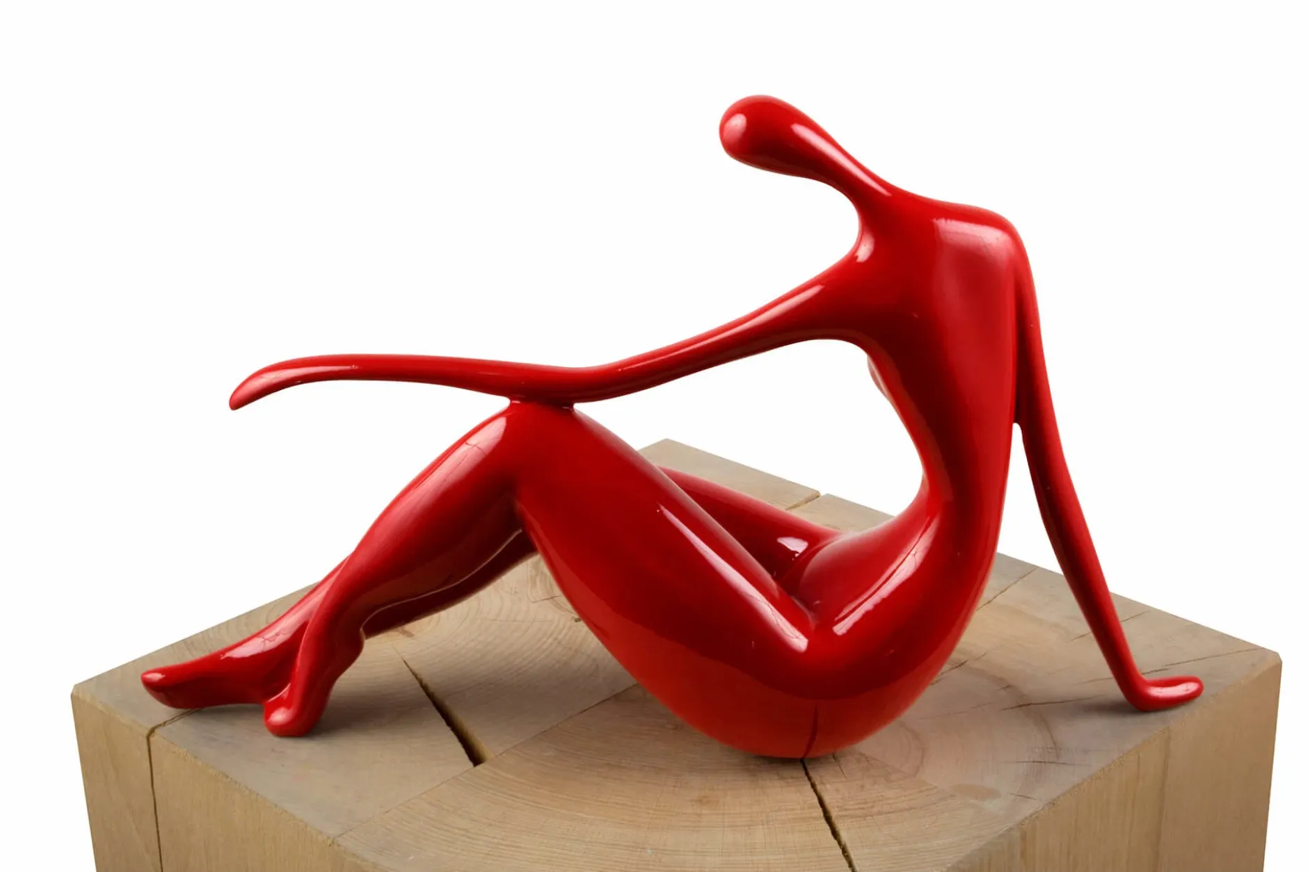 Kunststein Skulptur 'Neckische Maid' 36x22x10cm