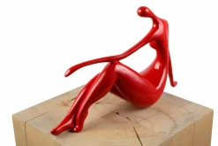 Kunststein Skulptur 'Neckische Maid' 36x22x10cm