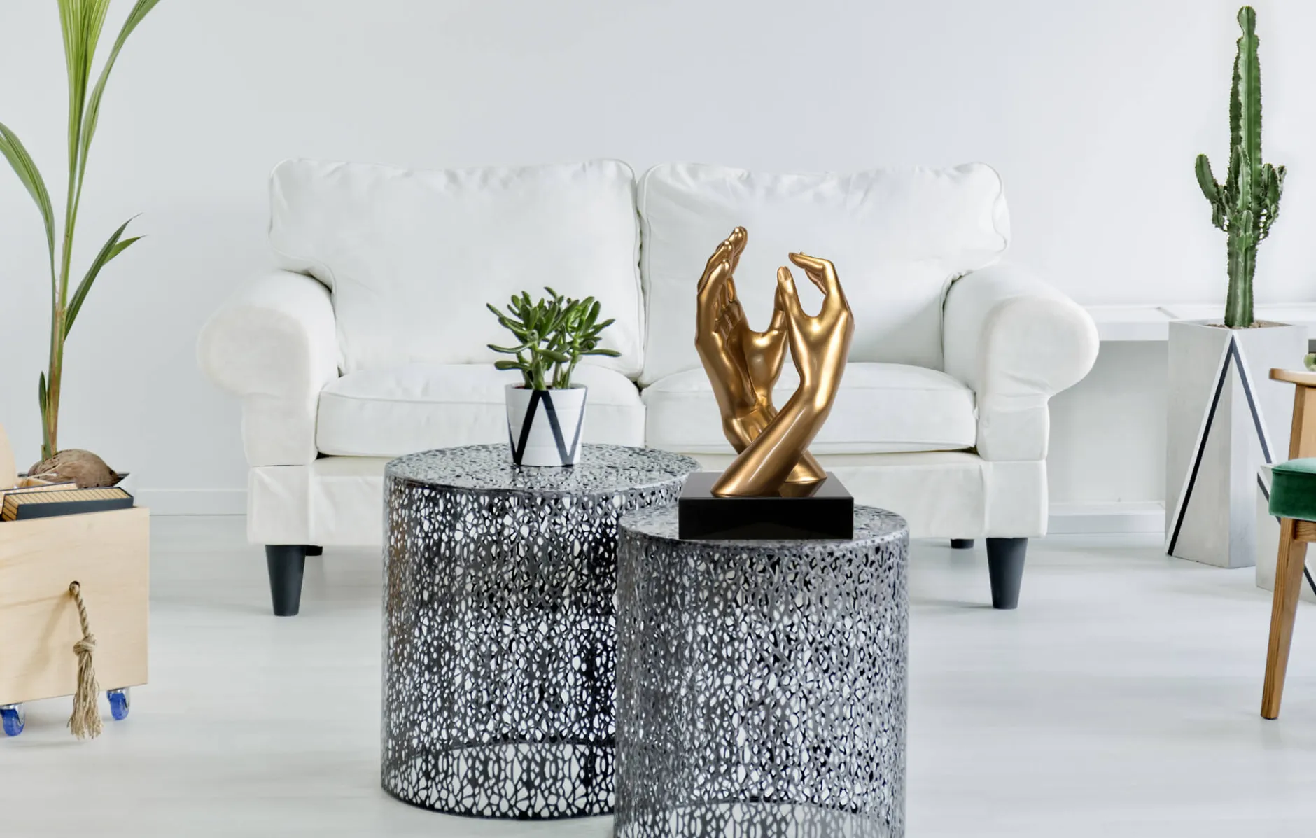 Kunststein Skulptur 'Pour toujours' 21x41x21cm