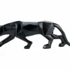 Kunststein Skulptur 'Schwarzer Panther' 48x15x11cm