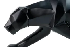 Kunststein Skulptur 'Schwarzer Panther' 48x15x11cm