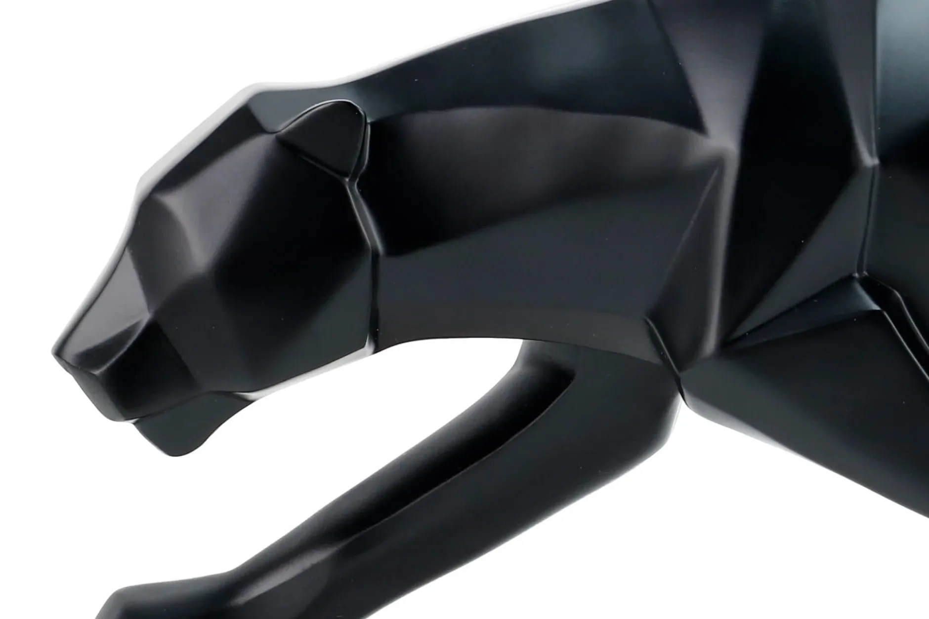 Kunststein Skulptur 'Schwarzer Panther' 48x15x11cm