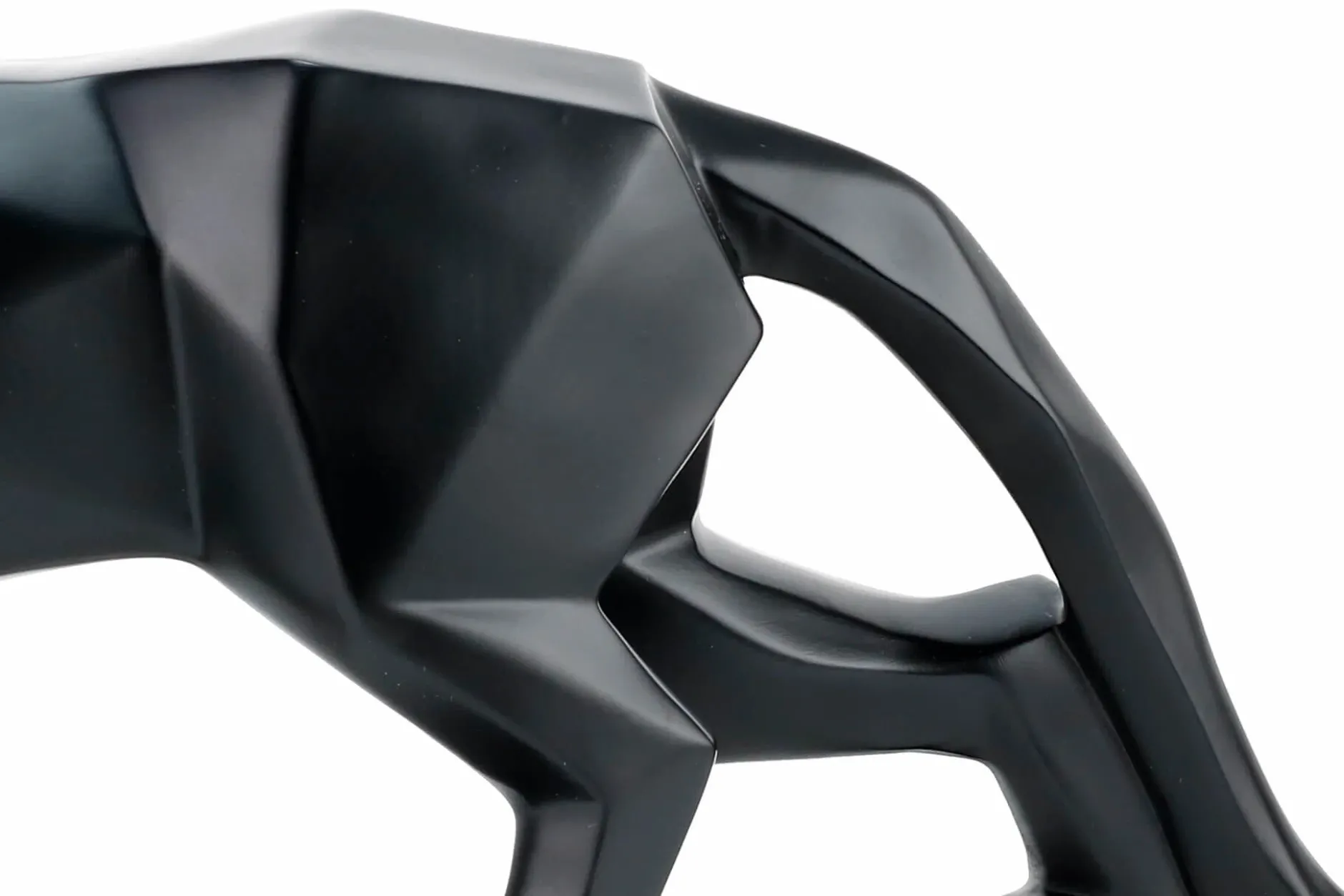 Kunststein Skulptur 'Schwarzer Panther' 48x15x11cm
