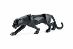 Kunststein Skulptur 'Schwarzer Panther' 48x15x11cm