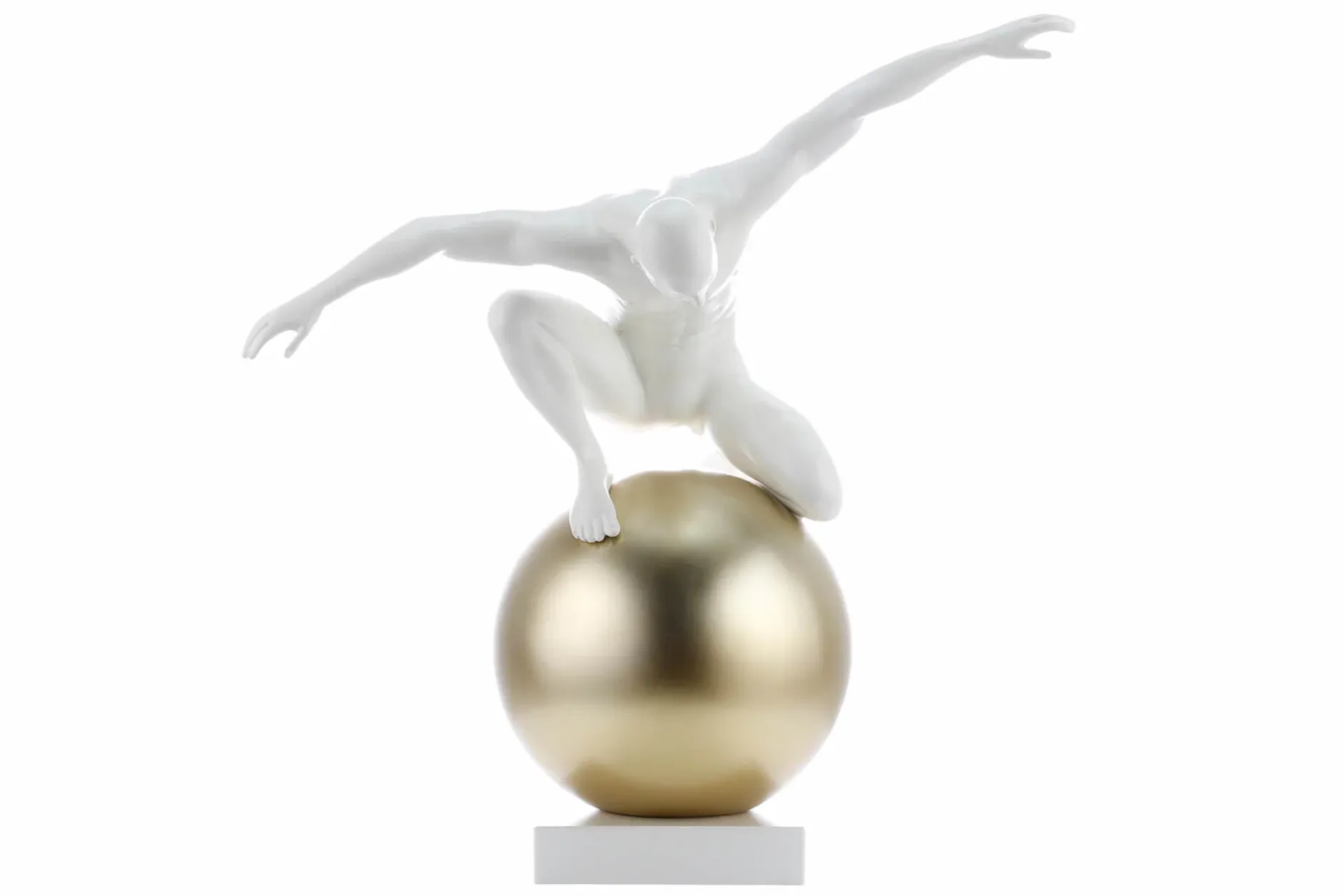 Kunststein Skulptur 'Sprung ins Leben' 48x47x27cm