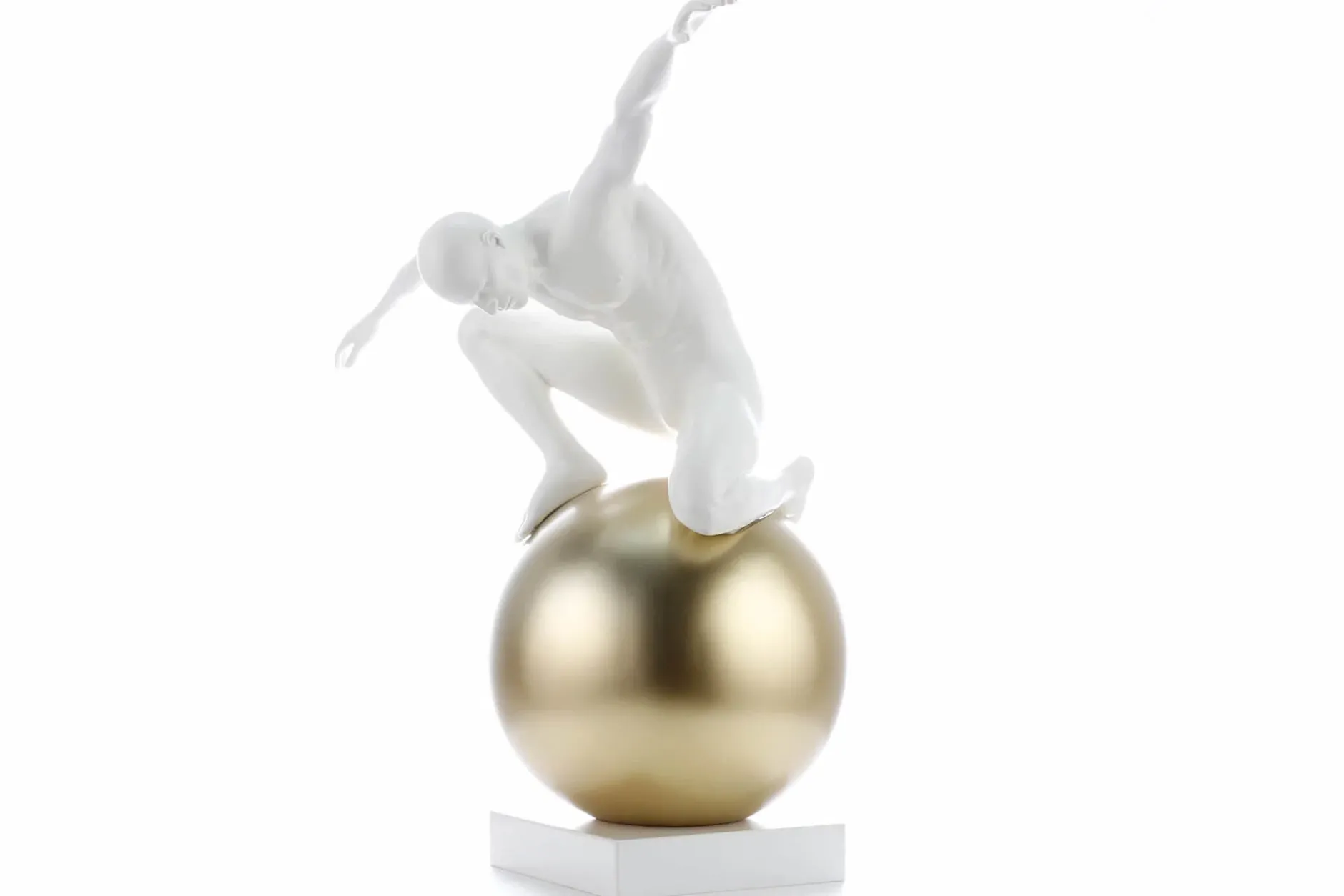Kunststein Skulptur 'Sprung ins Leben' 48x47x27cm