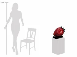 Kunststein Skulptur 'Strawberry Seduction' 44x39x28cm