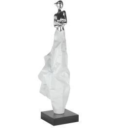 Kunststein Skulptur 'Unschuld und Kraft' 24x88x24cm