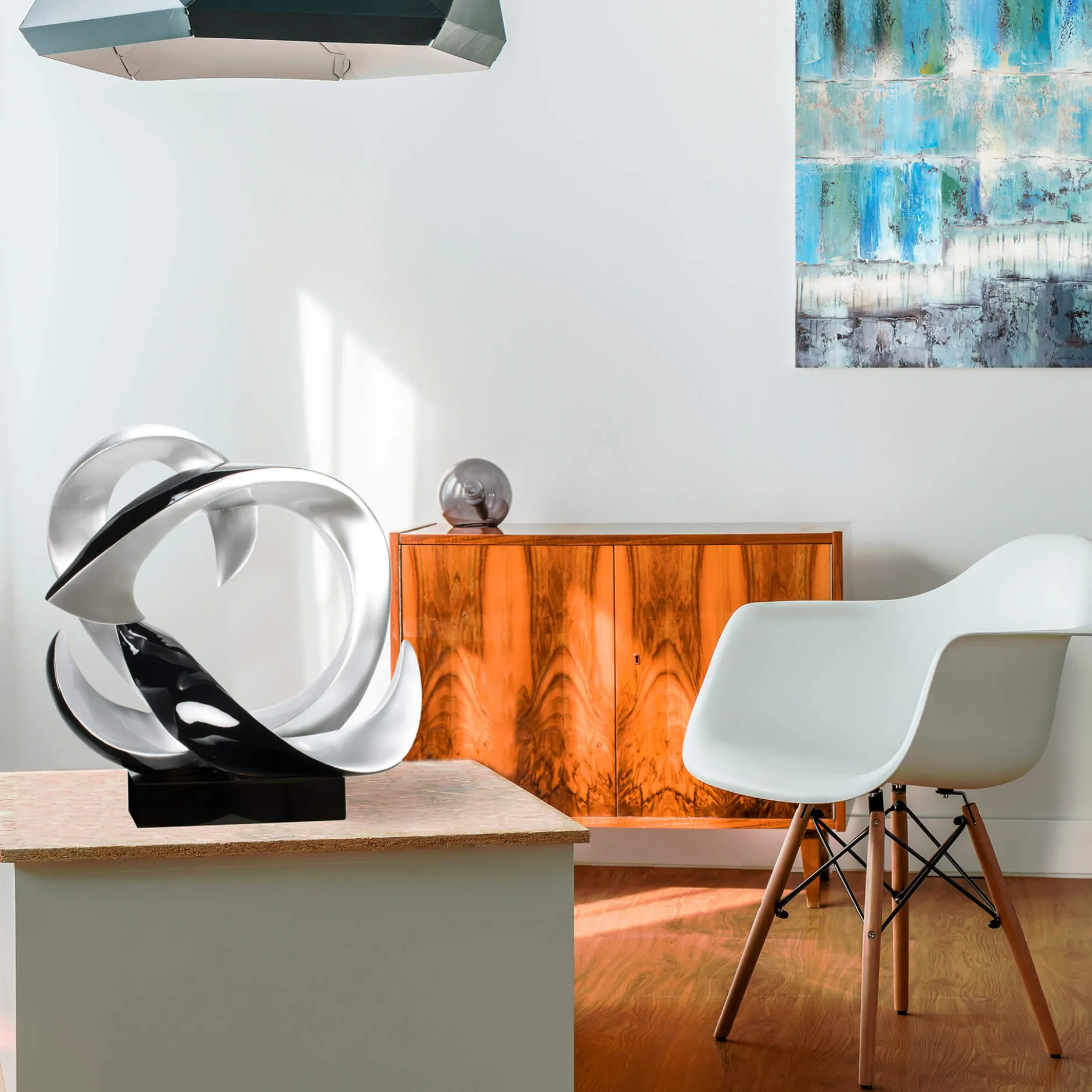 Kunststein Skulptur 'Unwind with me' 59x57x29cm