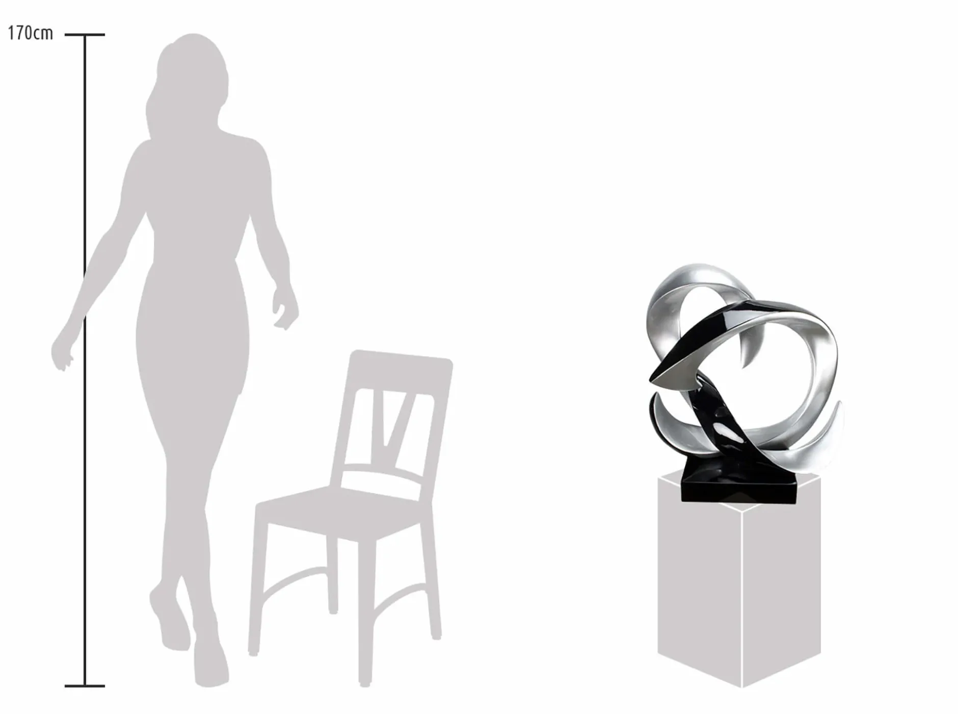 Kunststein Skulptur 'Unwind with me' 59x57x29cm
