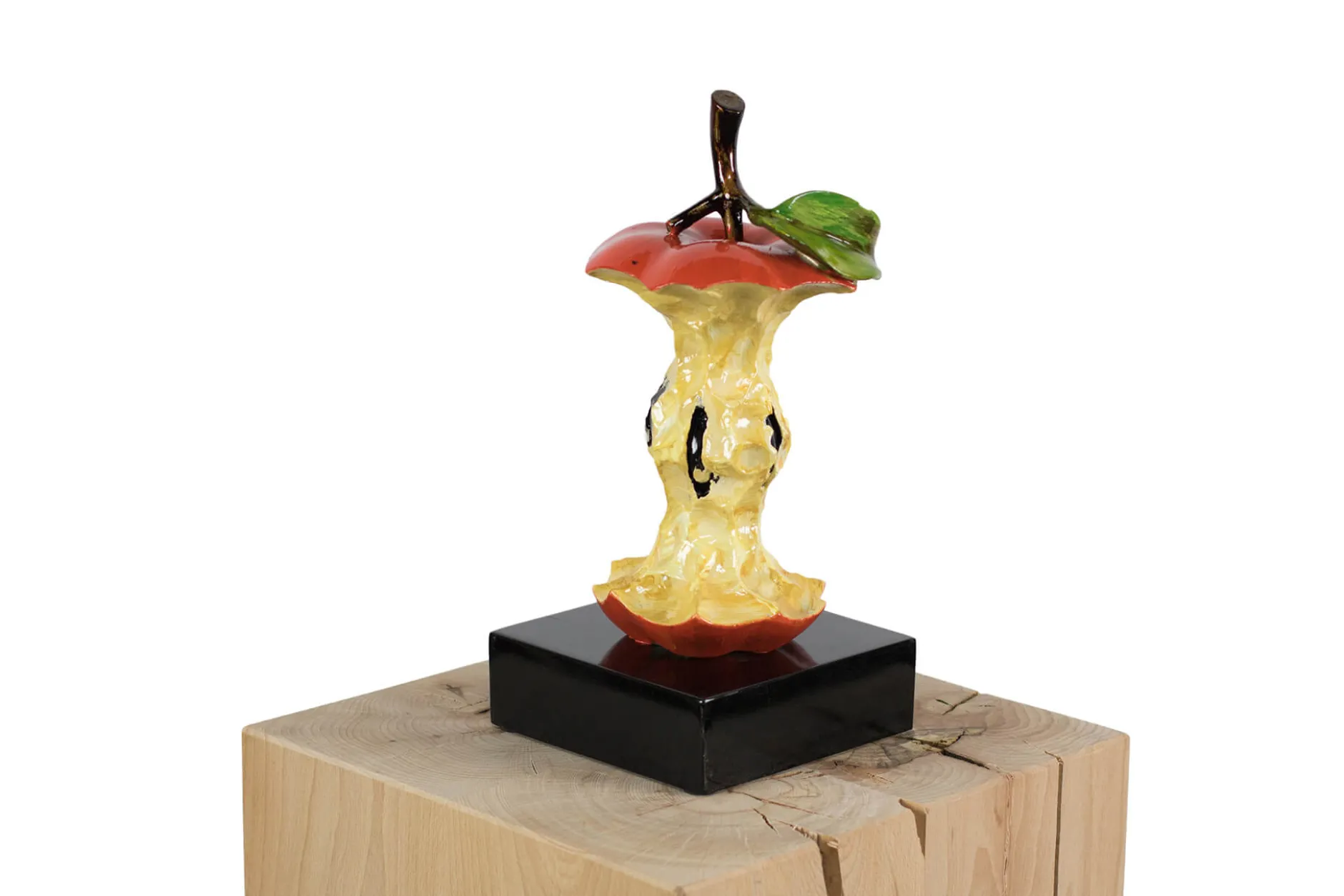 Kunststein Skulptur 'Verbotene Paradiesfrucht' 15x30x15cm