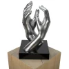 Kunststein Skulptur 'Was auch passiert' 21x41x21cm