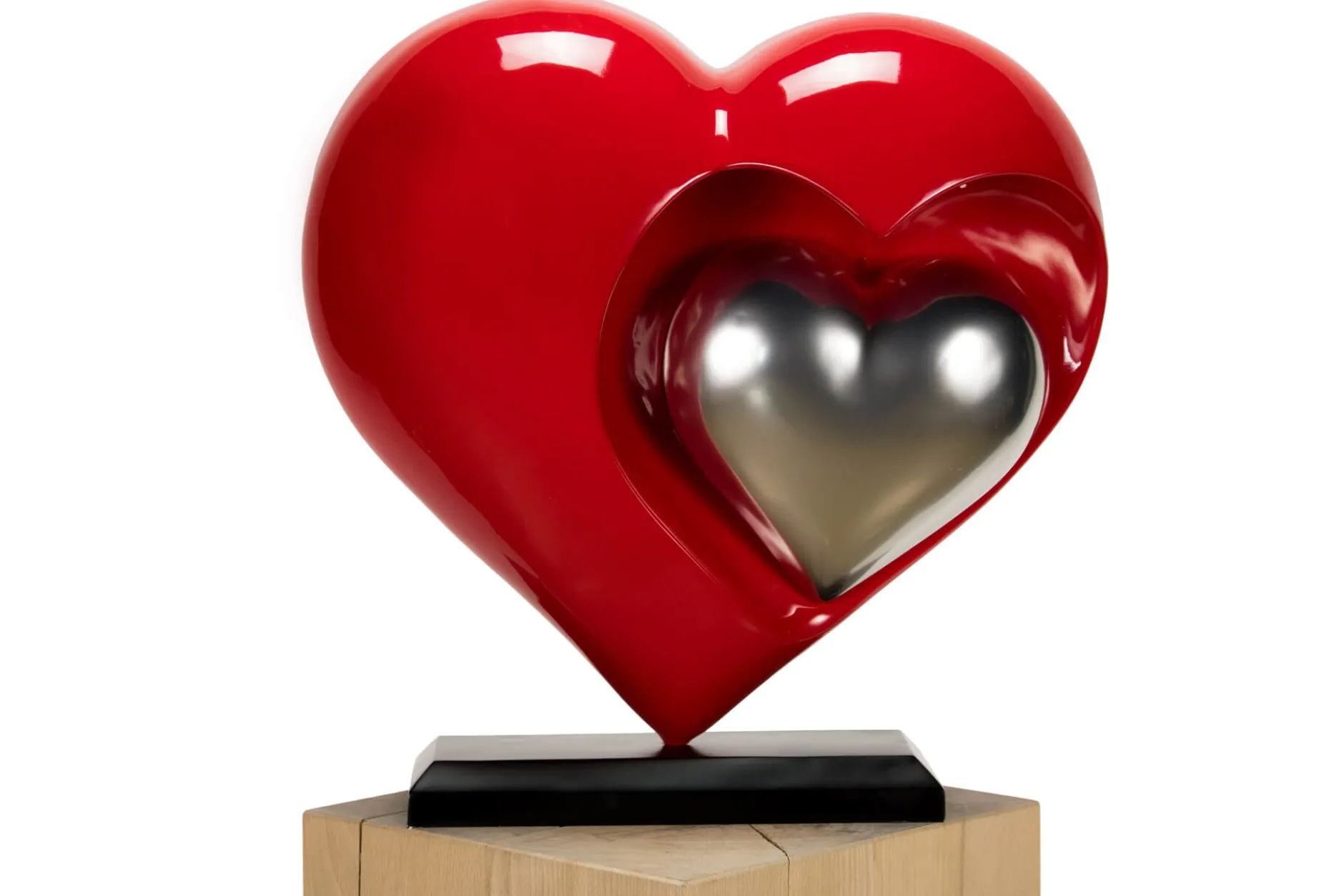 Kunststein Skulptur 'You and Me' 47x44x20cm
