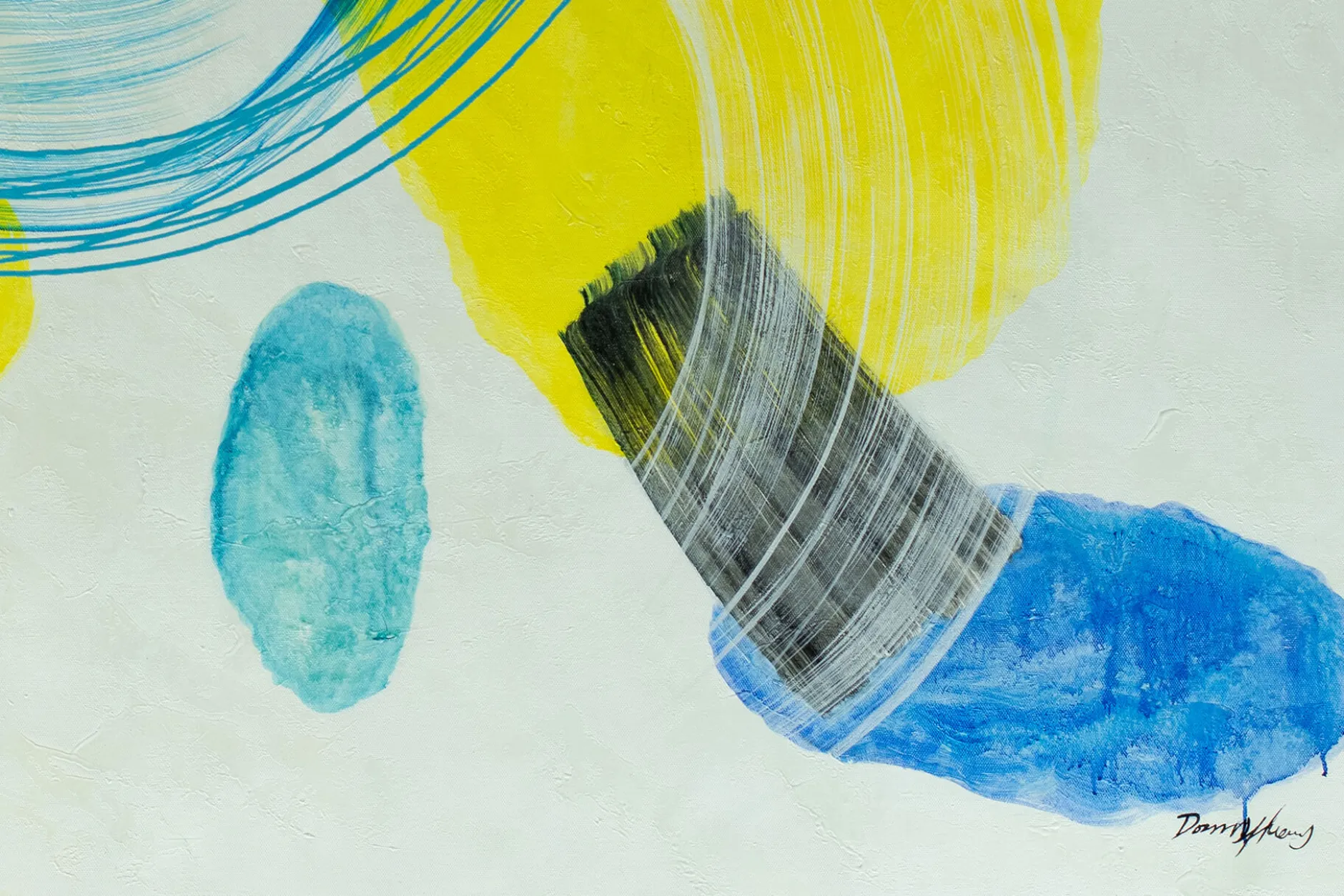 Öl Gemälde 'Abstract Brightness' | Handgemaltes Unikat