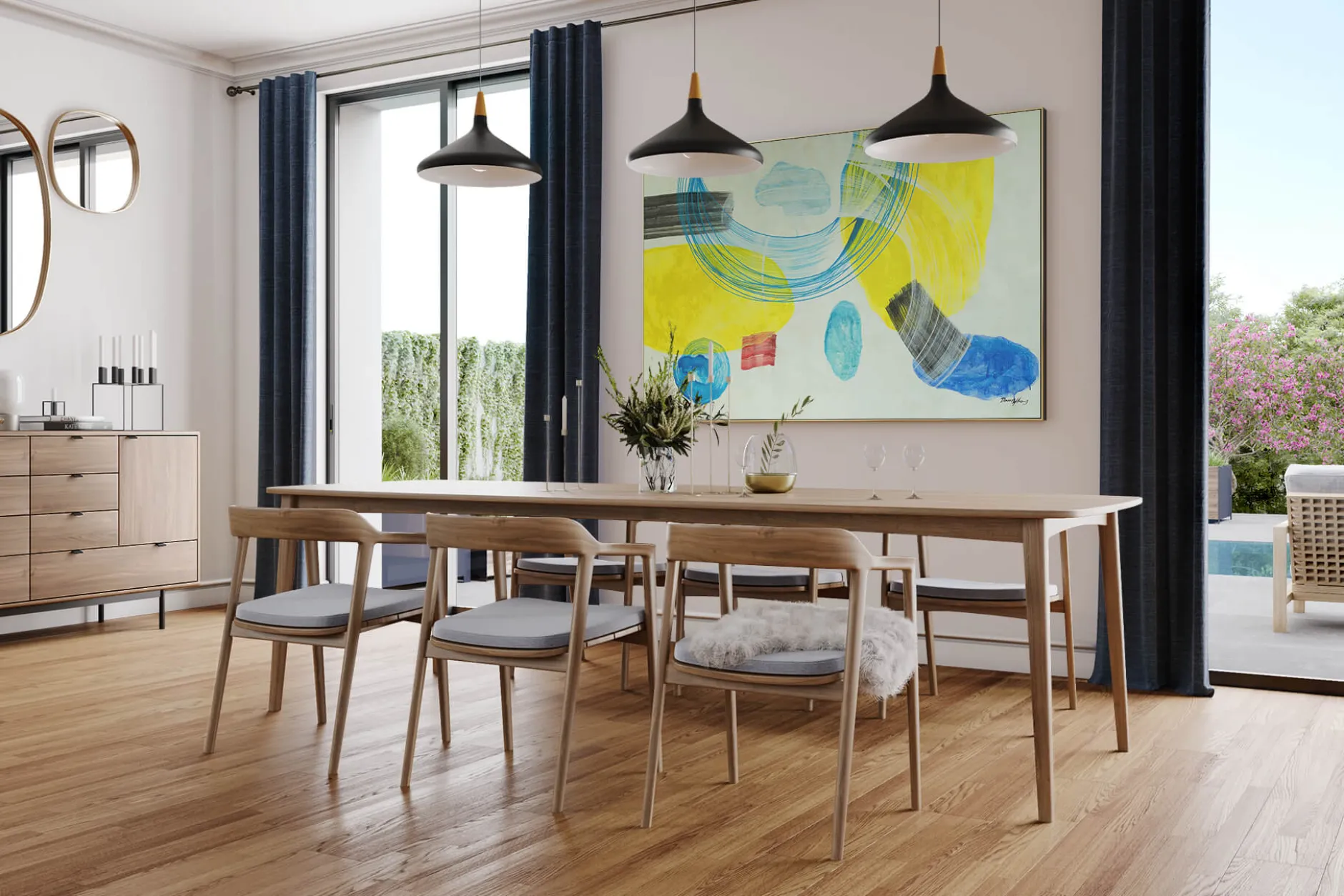 Öl Gemälde 'Abstract Brightness' | Handgemaltes Unikat