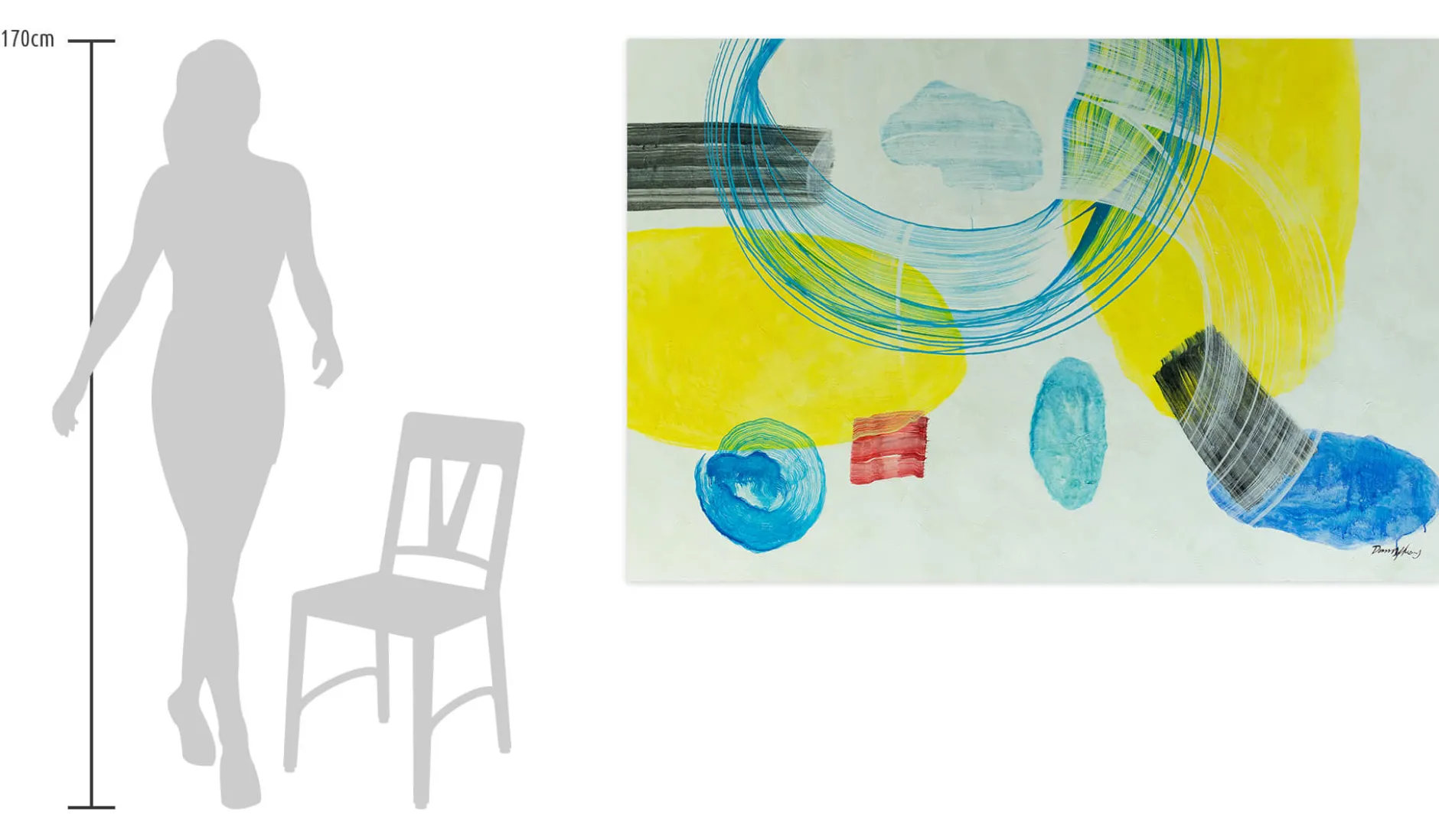 Öl Gemälde 'Abstract Brightness' | Handgemaltes Unikat