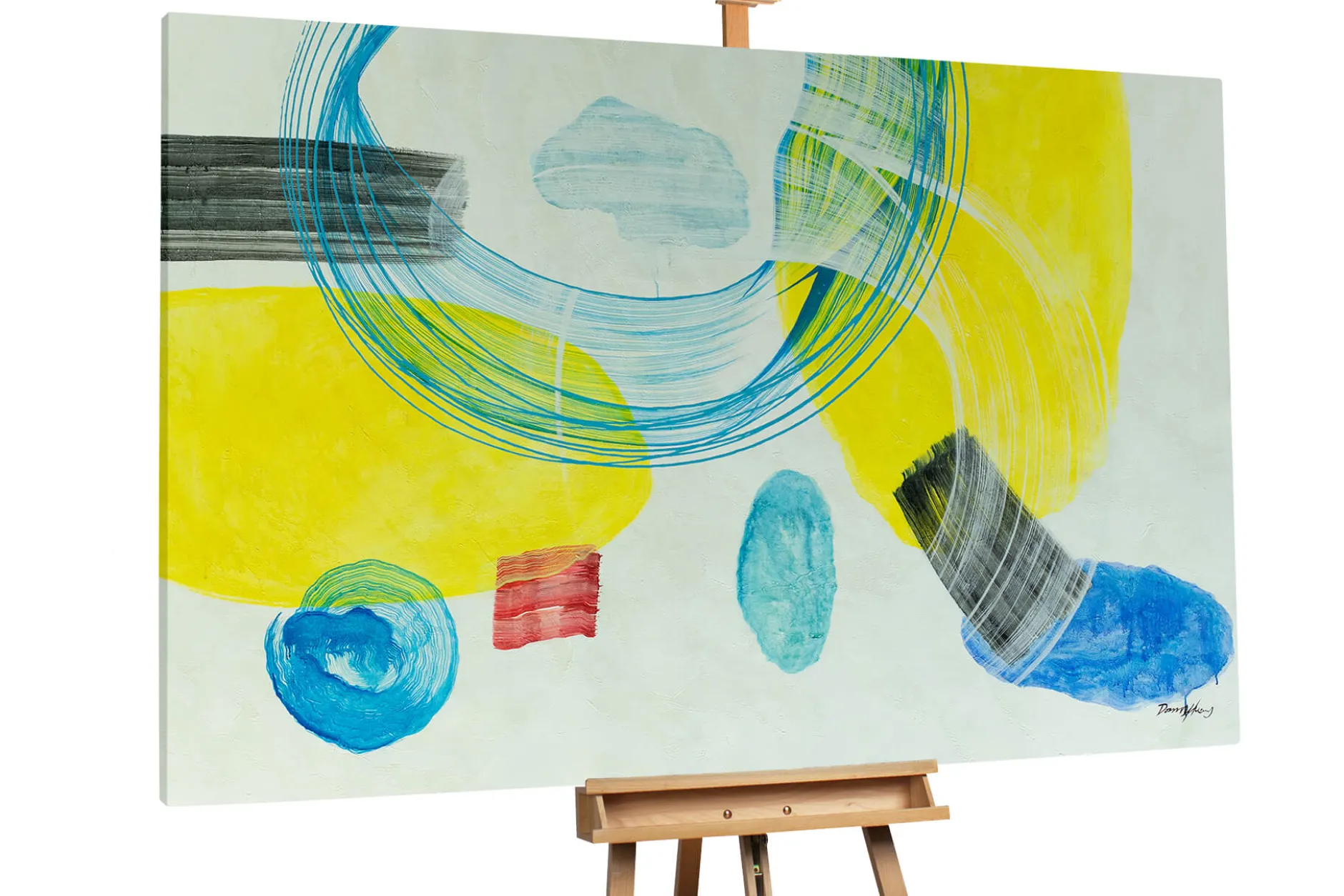Öl Gemälde 'Abstract Brightness' | Handgemaltes Unikat