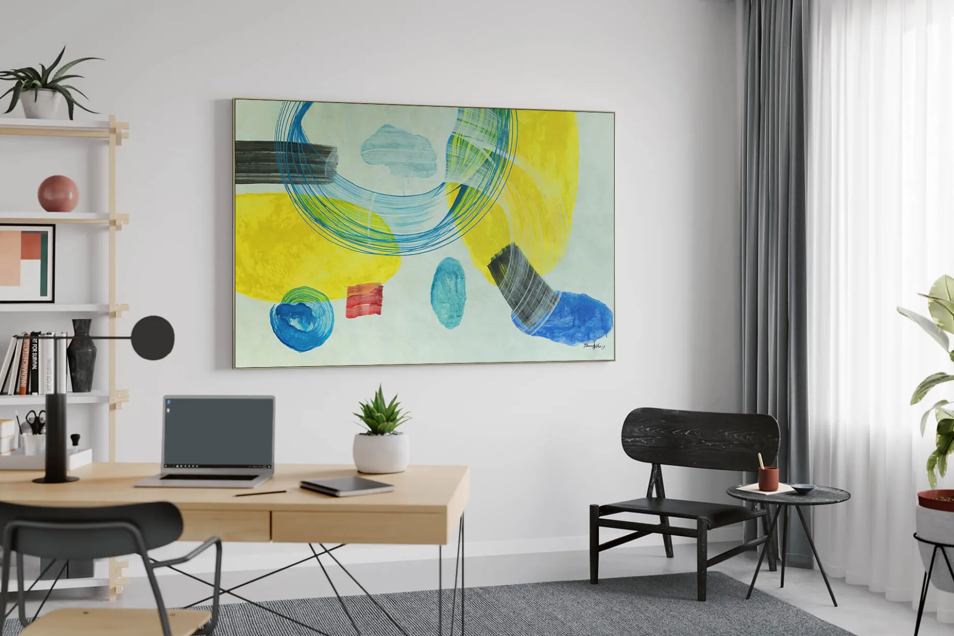 Öl Gemälde 'Abstract Brightness' | Handgemaltes Unikat