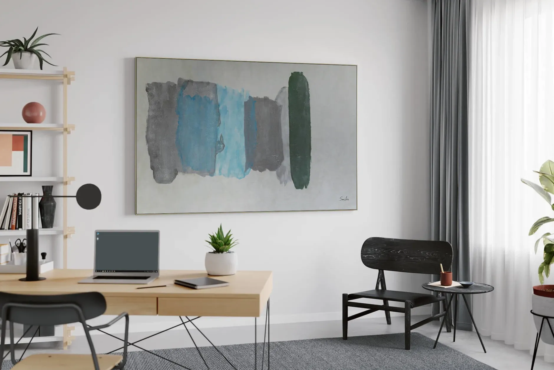 Öl Gemälde 'Abstract Clouds' | Handgemaltes Unikat