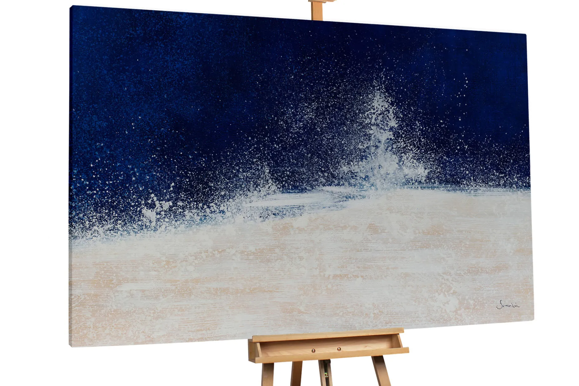 Öl Gemälde 'Abstract Splatter' | Handgemaltes Unikat