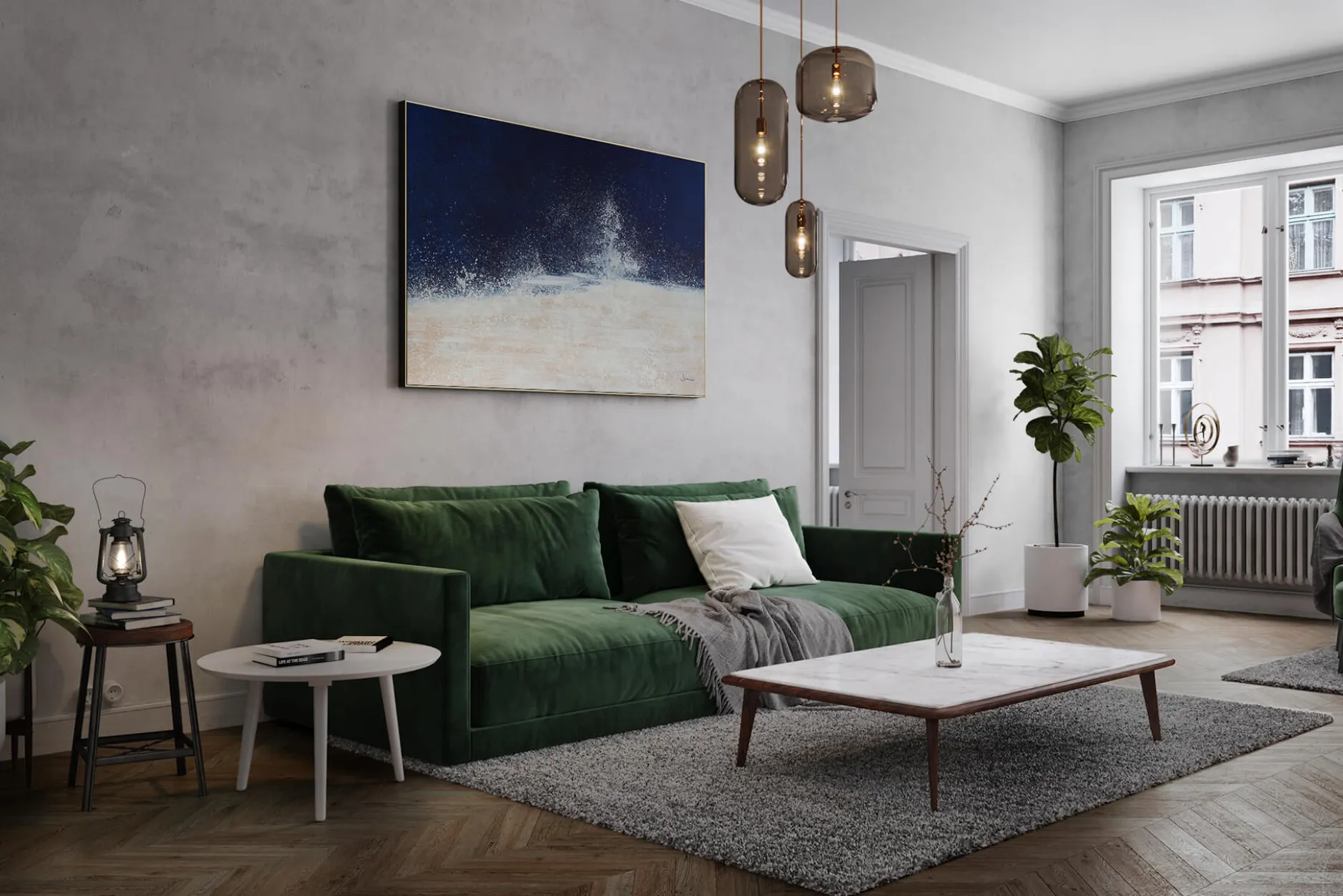 Öl Gemälde 'Abstract Splatter' | Handgemaltes Unikat