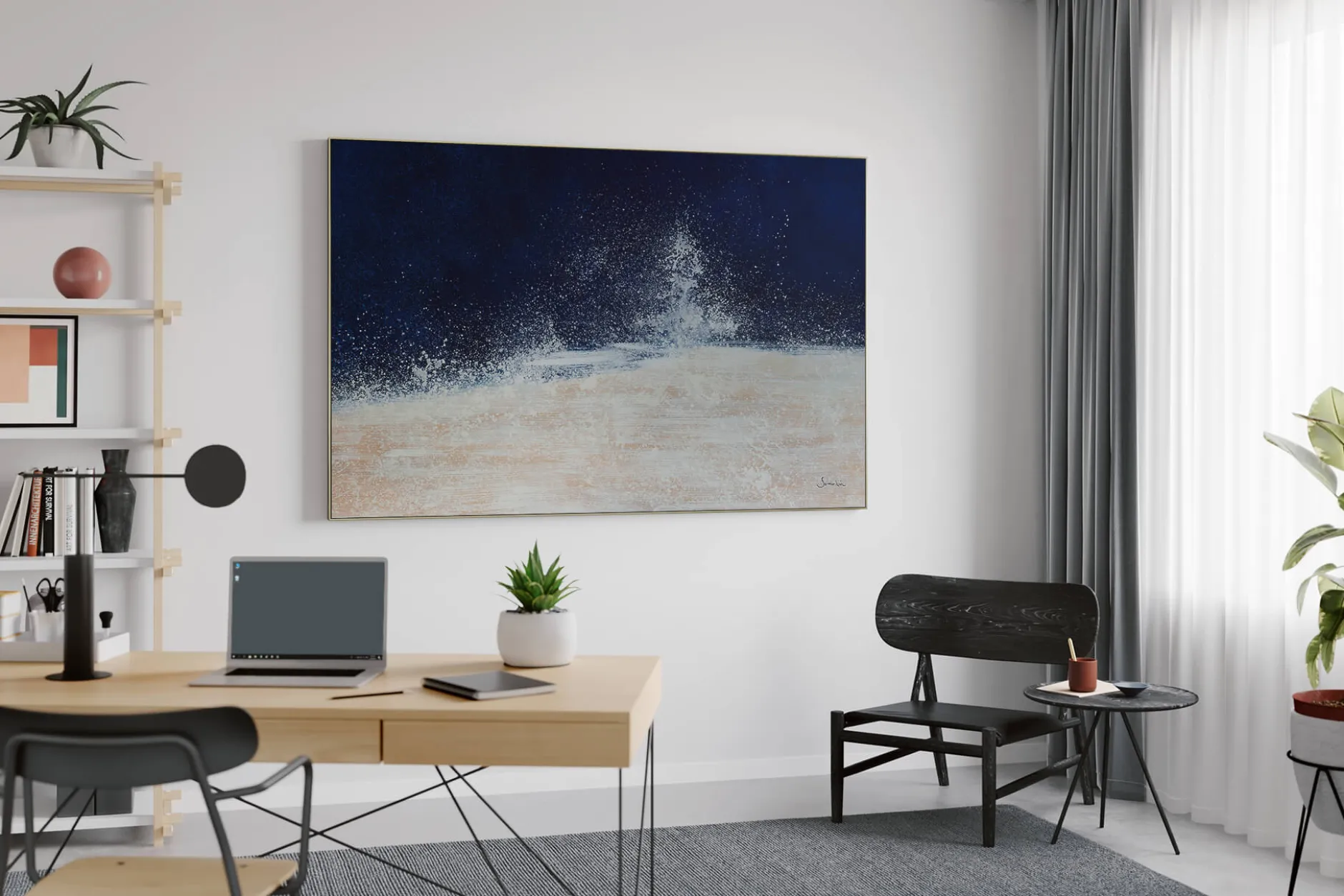Öl Gemälde 'Abstract Splatter' | Handgemaltes Unikat