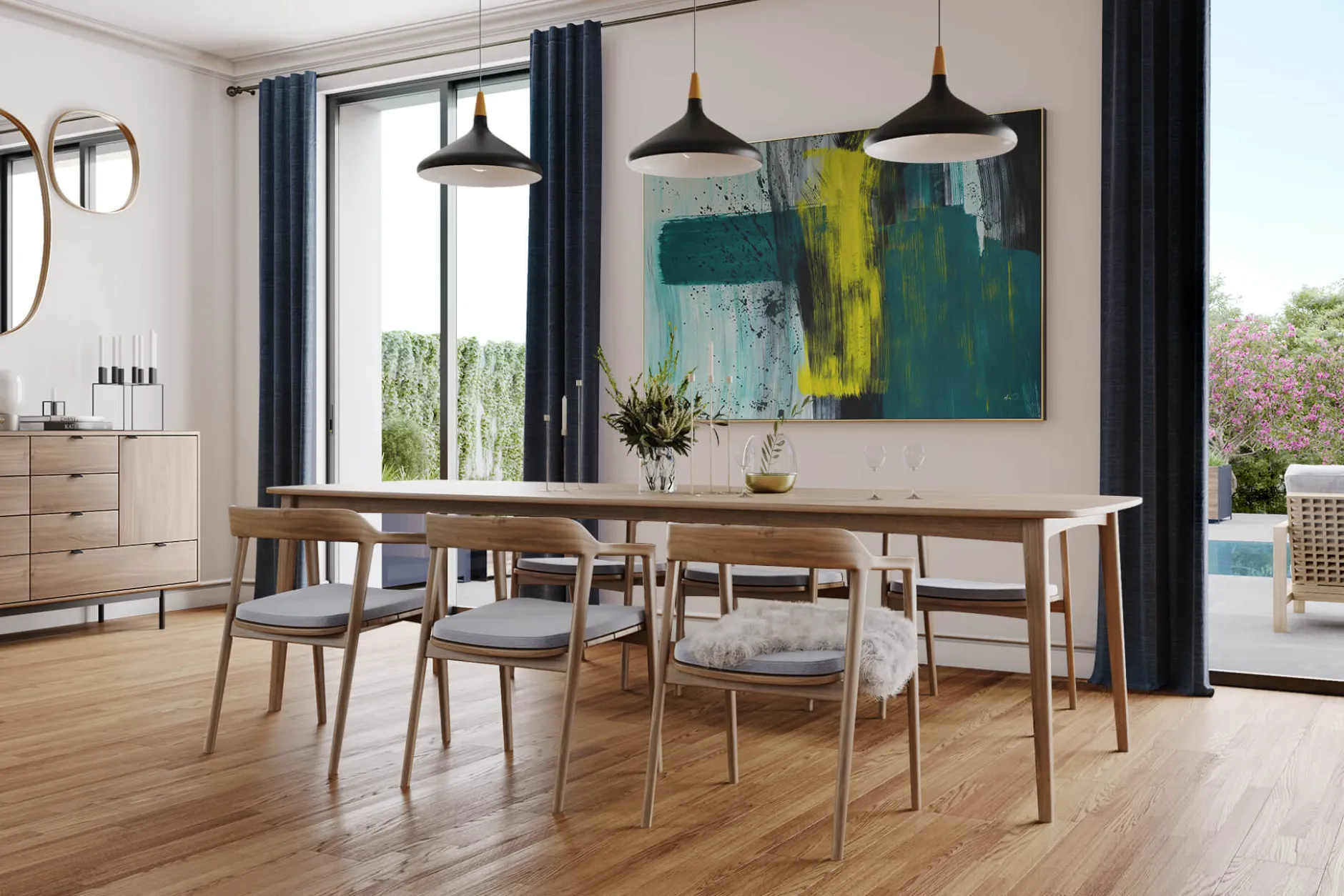 Öl Gemälde 'Abstrakte Harmonie' | Handgemaltes Unikat
