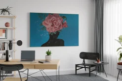 Öl Gemälde 'Anmut der Rosenkönigin' | Handgemaltes Unikat