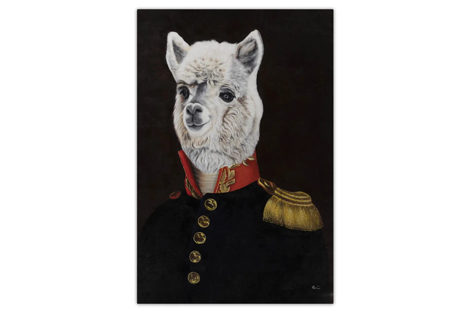 Öl Gemälde 'A Portrait of a Lama ' | Handgemaltes Unikat