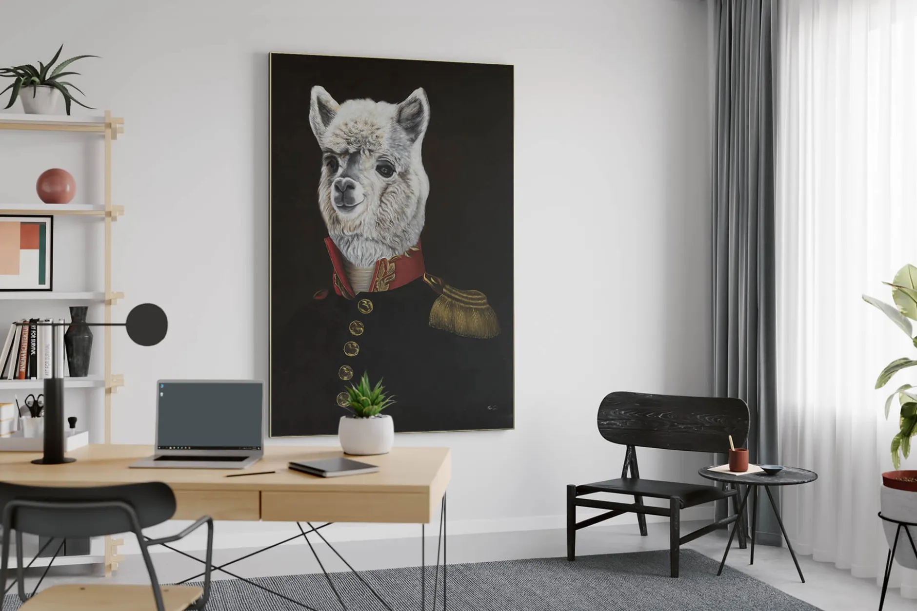 Öl Gemälde 'A Portrait of a Lama ' | Handgemaltes Unikat