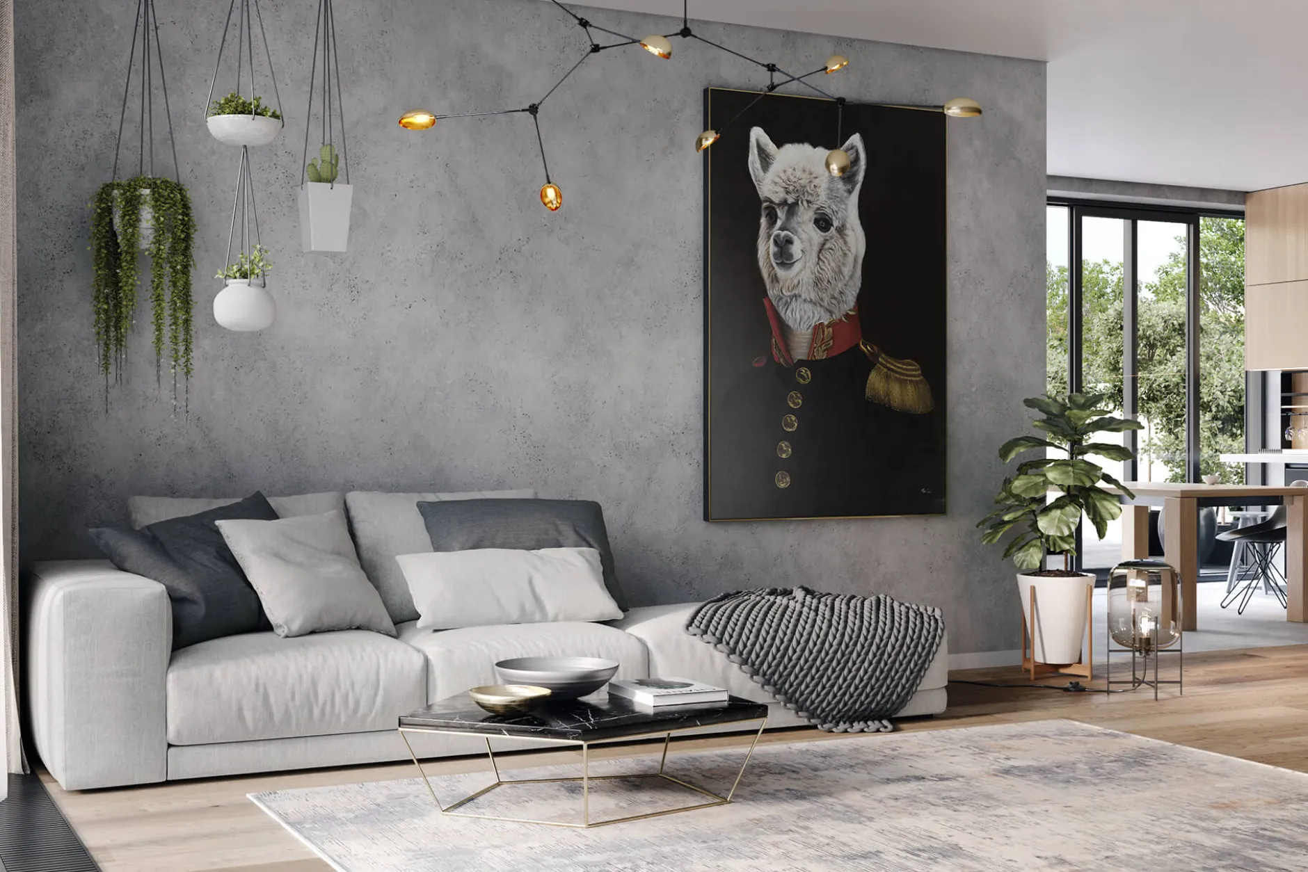 Öl Gemälde 'A Portrait of a Lama ' | Handgemaltes Unikat