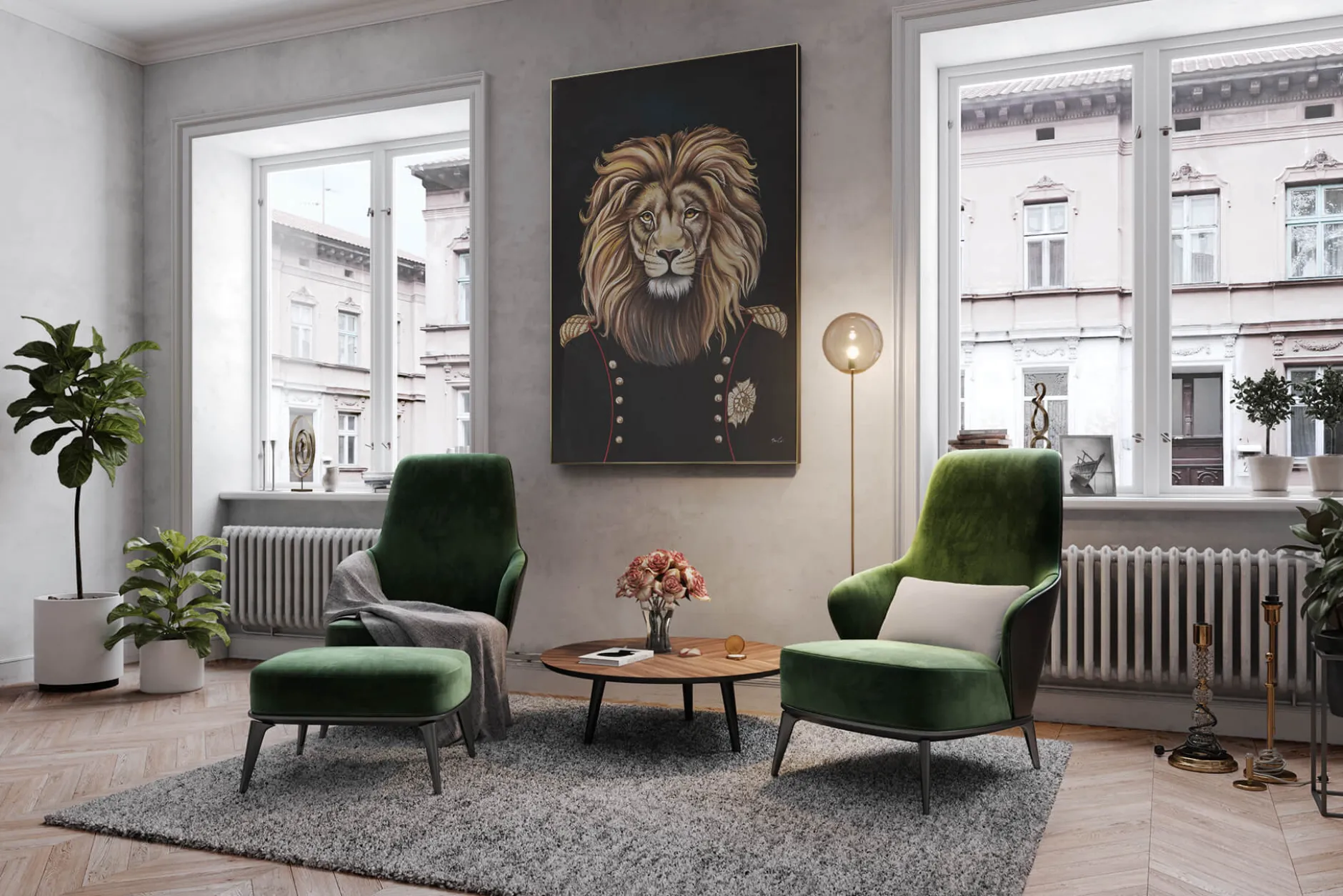 Öl Gemälde 'A Portrait of a Lion' | Handgemaltes Unikat