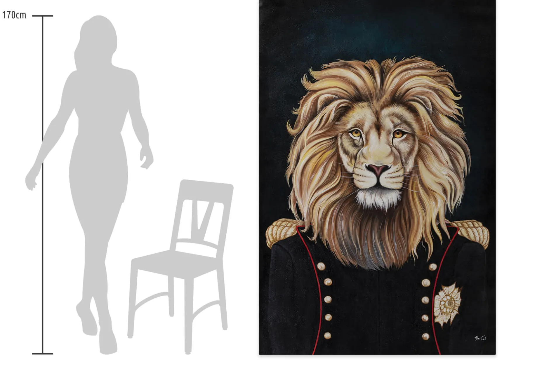 Öl Gemälde 'A Portrait of a Lion' | Handgemaltes Unikat