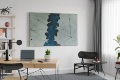 Öl Gemälde 'Aquamarine Action' | Handgemaltes Unikat
