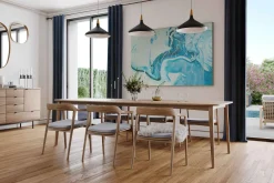 Öl Gemälde 'Aquamarine Marble' | Handgemaltes Unikat