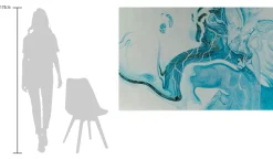 Öl Gemälde 'Aquamarine Marble' | Handgemaltes Unikat