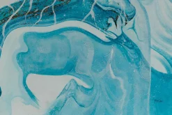 Öl Gemälde 'Aquamarine Marble' | Handgemaltes Unikat