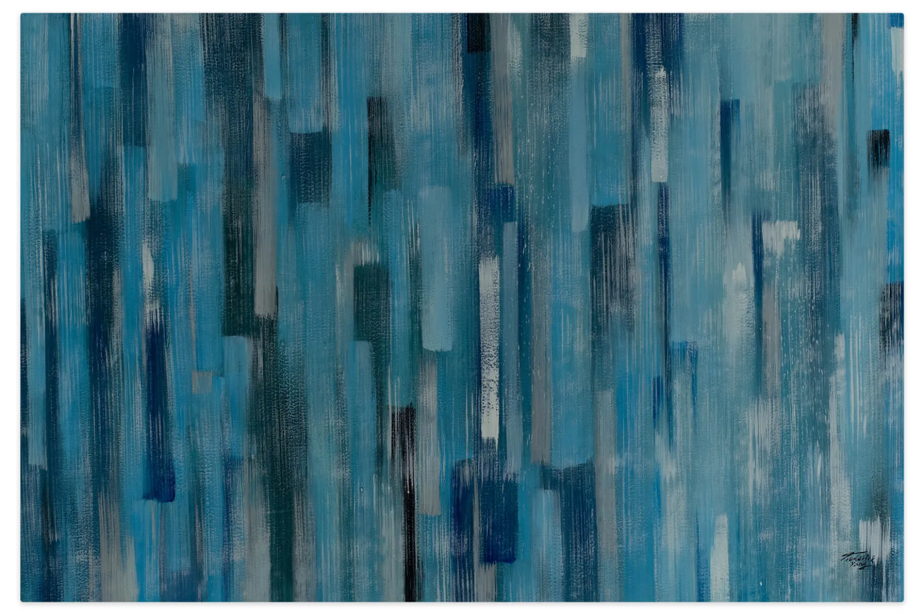 Öl Gemälde 'Aquamarine Ocean' | Handgemaltes Unikat