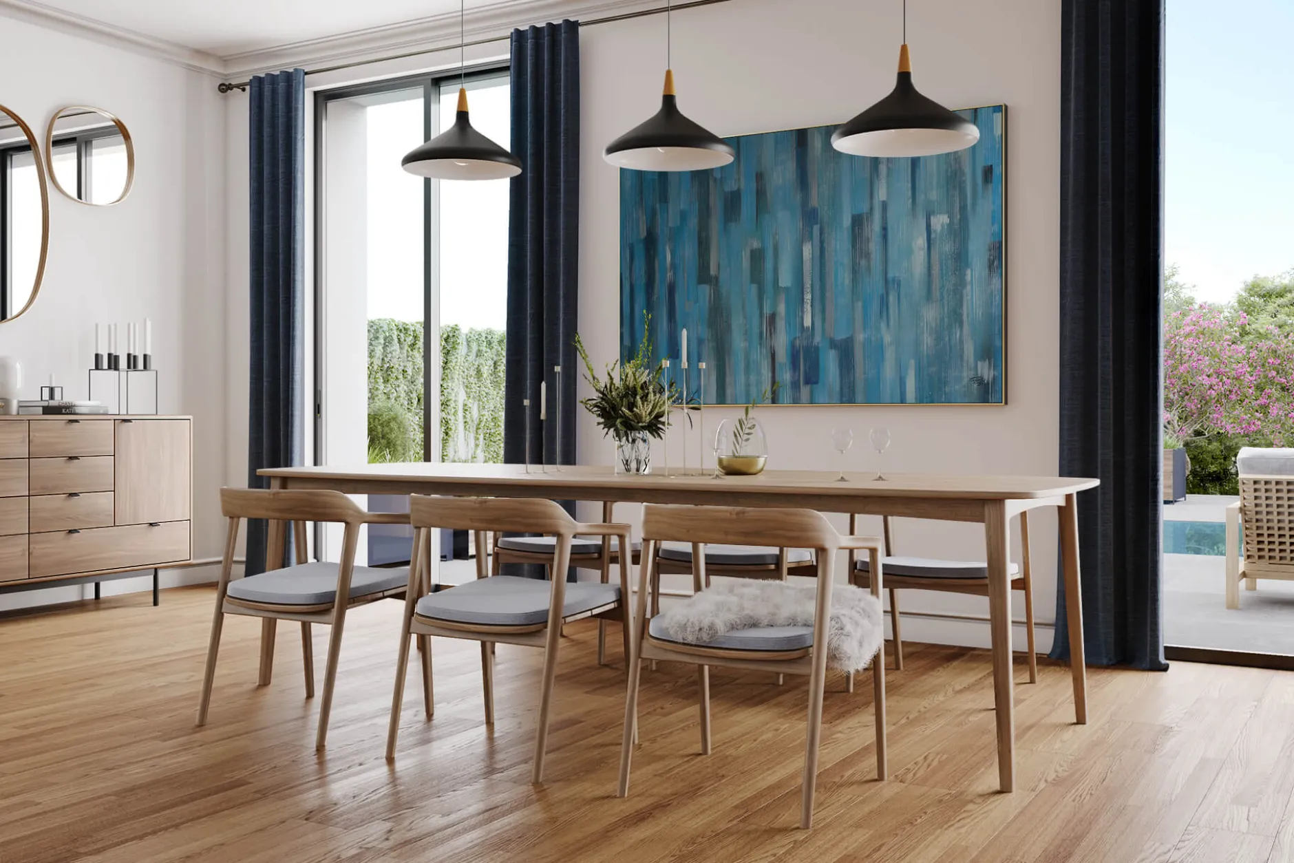 Öl Gemälde 'Aquamarine Ocean' | Handgemaltes Unikat